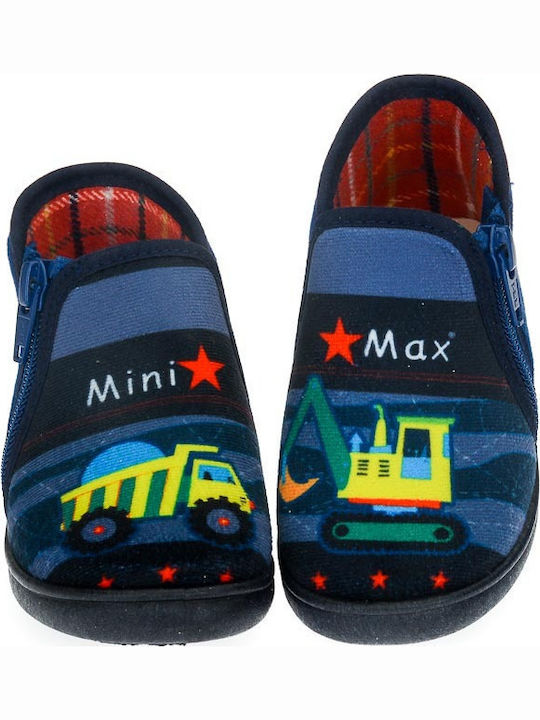Kinderhausschuhe Stiefel Blau