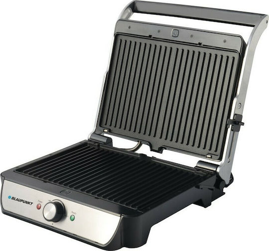 Blaupunkt GRS701 Tabletop Electric Grill Ribbed Plate 2000W with Lid and Adjustable Thermostat 34cmx23cmcm