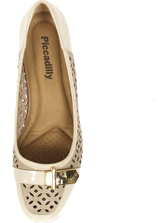 Piccadilly Anatomic Leather Beige Heels