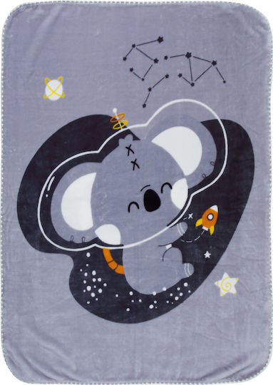 Das Home Blanket Cot Velvet Gray 110x140cm