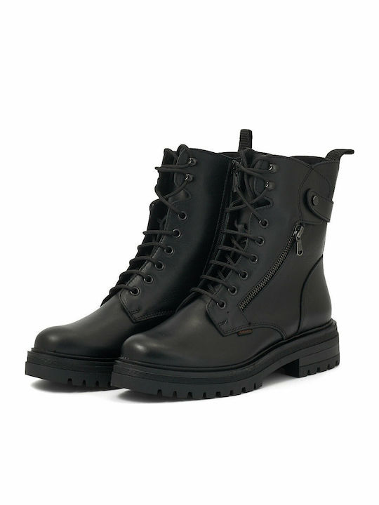 Leather Women's Ankle Boots Black