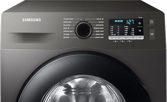 Samsung Πλυντήριο Ρούχων 9kg με Τεχνολογία Ατμού 1400 Στροφών Ecobubble Inox WW90TA046AX/EU