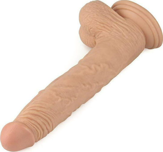 Lovetoy Ρεαλιστικό Dildo με Όρχεις και Βεντούζα Flesh 24cm