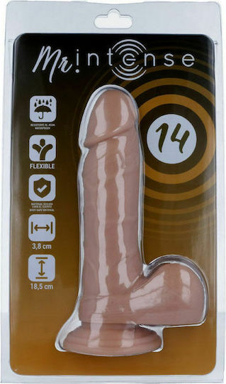Intense Mr Intense Realistic Cock 14 Ρεαλιστικό Dildo με Όρχεις και Βεντούζα Flesh 18.5cm