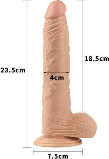 Lovetoy Ρεαλιστικό Dildo με Όρχεις και Βεντούζα Flesh 24cm