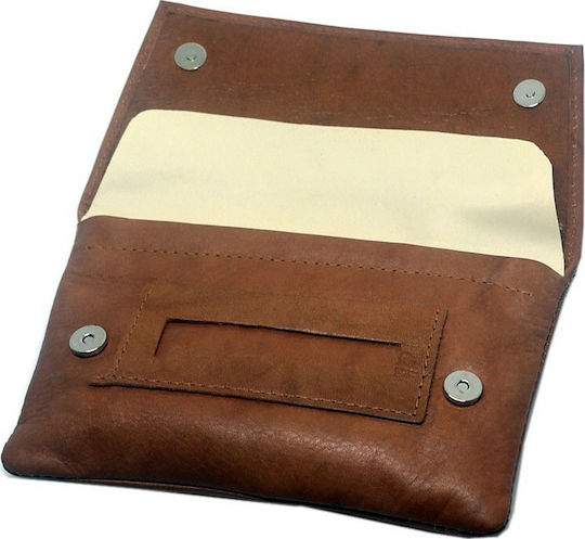 Marvel 831 Tobacco Pouch Made of Brown Artificial Leather with Magnetic Closure