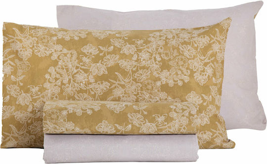 Nef-Nef Homeware Primerose Σετ Μονό 3τμχ 170x270εκ. Honey Nef-Nef Homeware Primerose Σετ Μονό 3τμχ 170x270εκ. Honey