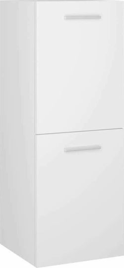 vidaXL Waschtisch mit Waschbecken, Spiegel & Säule L41xB38.5xH46cm Weiß