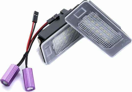 Einparts Lumini pentru plăcuțele de înmatriculare Lumini LED 12V pentru Audi A1 / A4 2buc