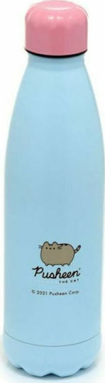 Puckator Pusheen The Cat Bottle Thermos Stainless Steel 500ml Light Blue