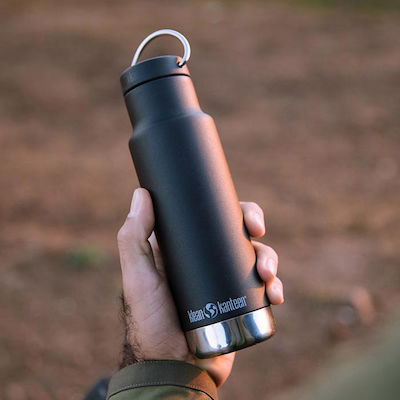 Klean Kanteen Classic Narrow Loop Бутилка Термос Неръждаема стомана Без BPA Черно 350мл с Цикъл 1008450