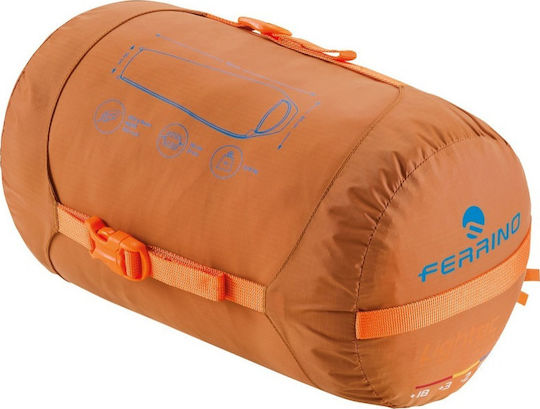 Ferrino Sleeping Bag Single 2 Seasons Lightec 500 Duvet Orange