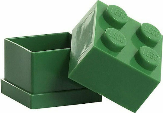 Room Copenhagen Lego Mini Box 4 Πλαστικό Παιδικό Δοχείο Φαγητού Πράσινο 4.6 x 4.6 x 4.3εκ.
