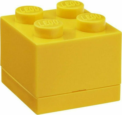 Room Copenhagen Lego Mini Box 4 Kids Lunch Plastic Box Yellow L4.6xW4.6xH4.3cm