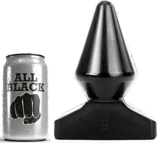 All Black Anal Plug Πρωκτική Σφήνα Black 18.5cm