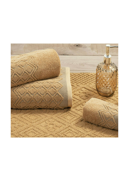 Nef-Nef Homeware Facecloth Premium Logan 029443 50x90cm. Honey Weight 550gr/m²