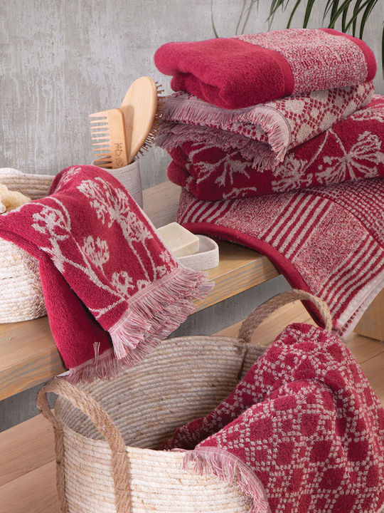 Nef-Nef Homeware Facecloth Easton 029432 50x90cm. Bordo Weight 600gr/m²