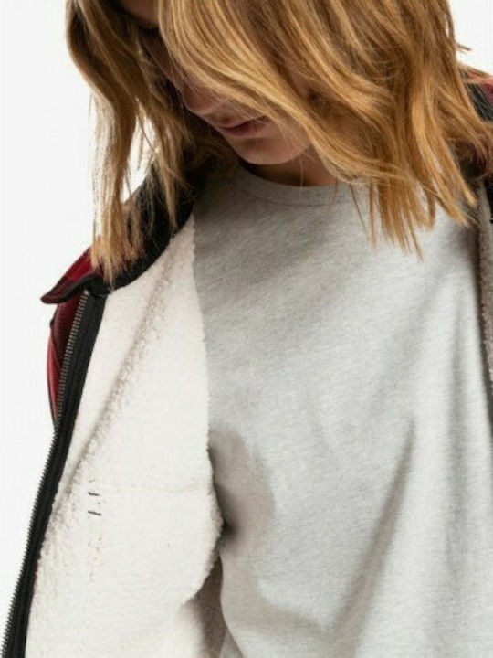 Tolala Дълъг Ръкав Overshirt Стандартна Кройка Каре Червен