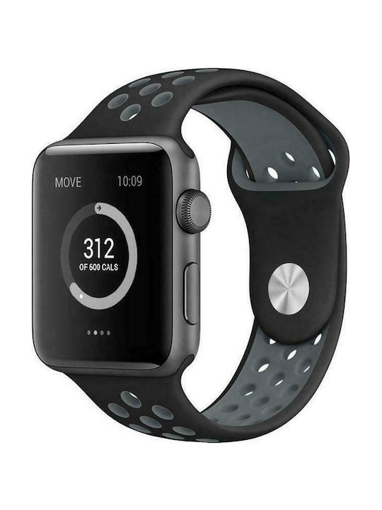 Rockrose Starry Night Strap Silicone with Pin Black/Grey (Apple Watch 42/44/45mm) RRBAWSNGR