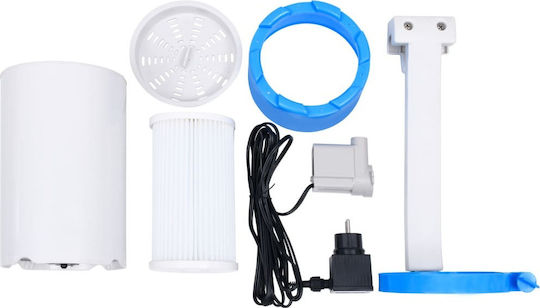 vidaXL Στρογγυλή Πισίνα PVC 1700lt 350x90εκ. Λευκή