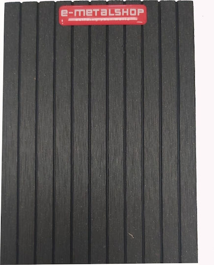 Dedron Umzäunung Deck für den Garten Schwarz aus WPC 290x11x2cm 1Stück Black