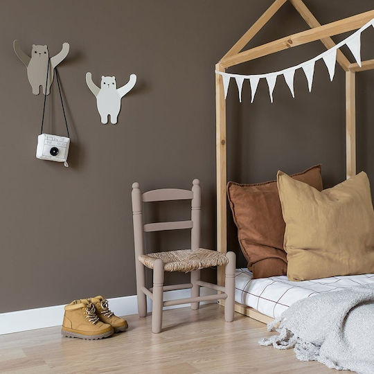 Tresxics Мечка Детска закачалка за стена Многопозиционен Метал Beige 18.5εκ. 1бр