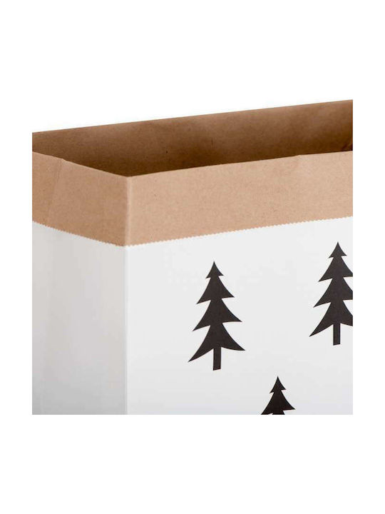 Loco Kinder Aufbewahrungskorb aus Pappe Wald Weiß 32x32x16cm 1Stück
