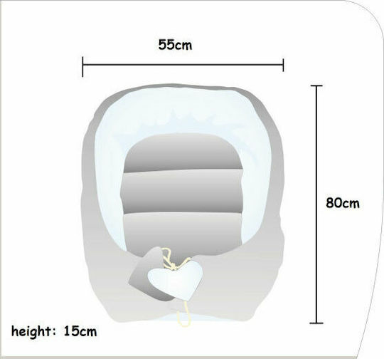 Tuttolina Swan Baby Nest Gray 80x55cm