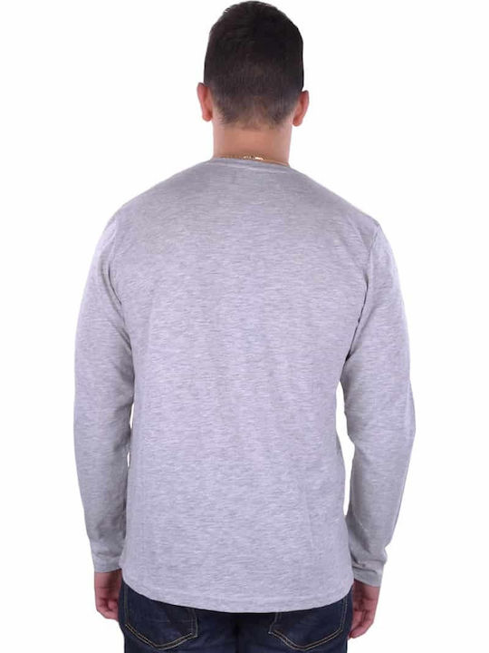 Paco & Co 200300 Men's Long Sleeve Blouse Gray