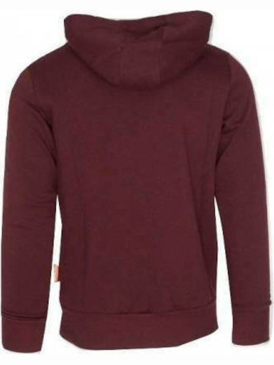 Paco & Co Herren Sweatshirt mit Kapuze Burgundisch