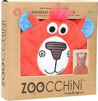 Zoocchini Baby Bademantel mit Kapuzen Bosley The Bear Rote 127x55cm