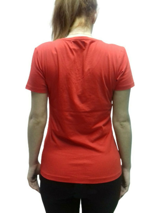 Paco & Co 86204 Women's T-shirt with V Neckline Red