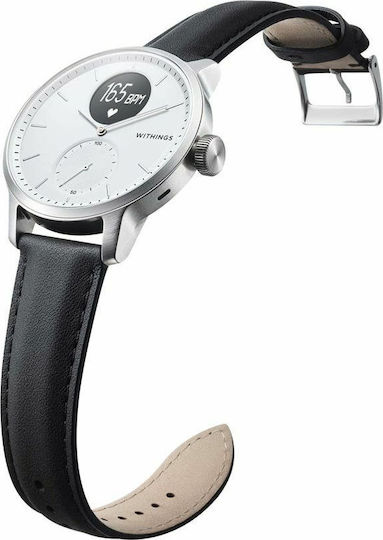 Withings ScanWatch Stainless Steel 38mm Αδιάβροχο με Παλμογράφο (White)