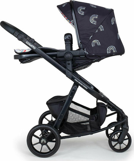 Cosatto Giggle Quad Adjustable 2 in 1 Baby Stroller Suitable for Newborn Night Rainbow