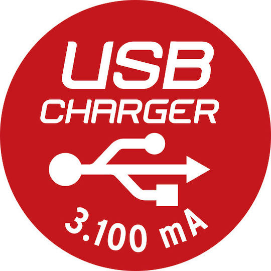 Brennenstuhl Πολύπριζο 4 Θέσεων με 2 USB-A και Καλώδιο 2m Ασημί