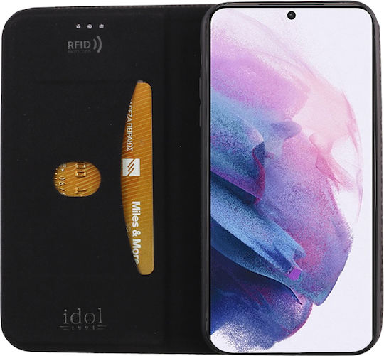 Idol 1991 Elite Anti-RFID Book Δερματίνης Μαύρο (Galaxy S21+ 5G)