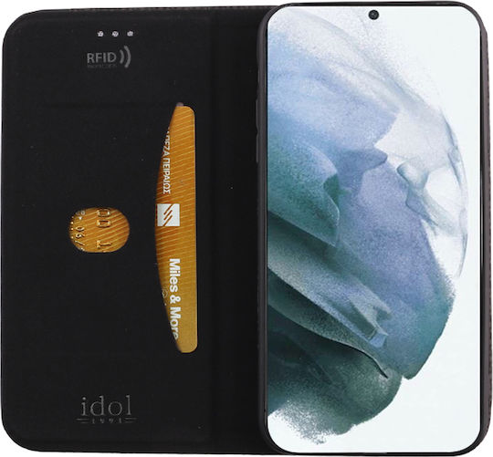 Idol 1991 Elite Anti-RFID Book Δερματίνης Μαύρο (Galaxy S21 5G)