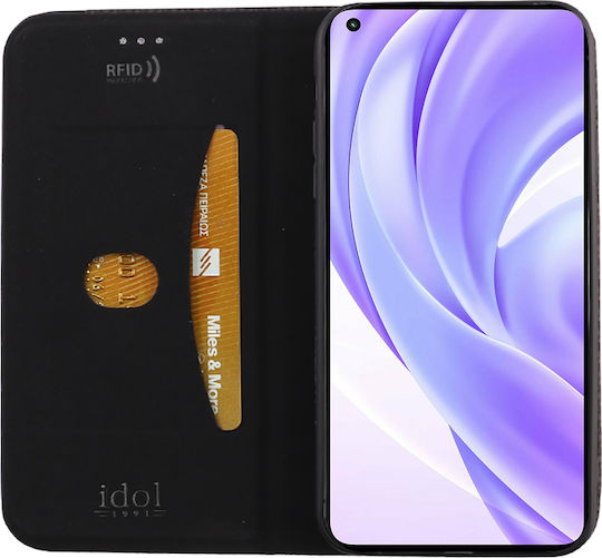 Idol 1991 Elite Anti Rfid Book Synthetic Leather Black (Xiaomi Mi 11 Lite / 11 Lite 5G / 11 Lite 5G NE)