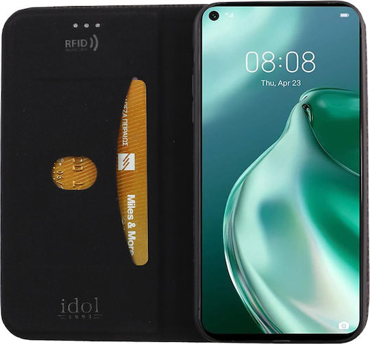 Idol 1991 Elite Anti-RFID Buchen Sie Synthetisches Leder Schwarz (Huawei P40 Lite 5G)