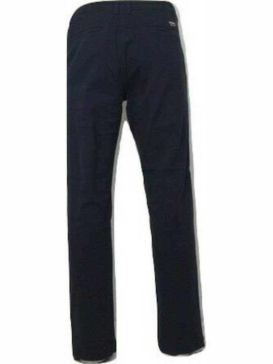 Paco & Co Pantaloni pentru bărbați Chino cu Croială Normală Albastru marin