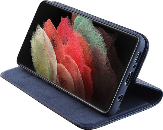 Idol 1991 Elite Book Synthetic Leather Blue (Galaxy S21 Ultra)