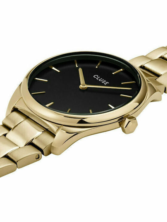 Cluse Feroce Petite Women's Watch with Gold Metal Bracelet