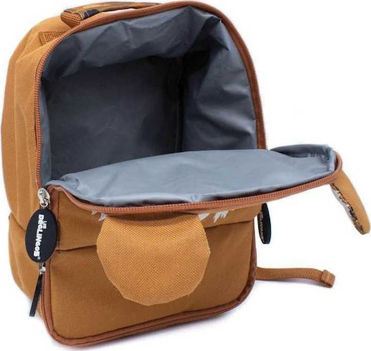 Les Deglingos Speculos School Backpack Lunch Bag 3.5lt Brown 20 x 15 x 26cm