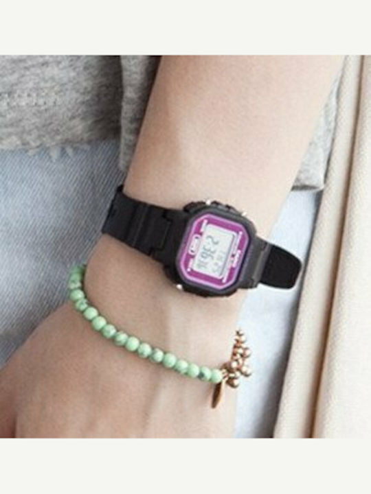 Casio Classic Ψηφιακό Γυναικείο Ρολόι 30mm Μπαταρίας με Μαύρο Καουτσούκ Λουράκι