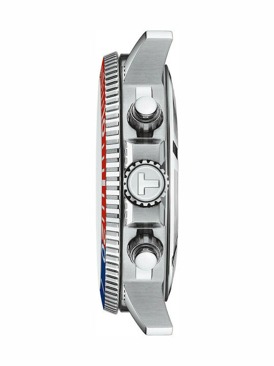 Tissot Seastar 1000 Men's Watch 45.5mm Chronograph Battery with Silver Metal Bracelet