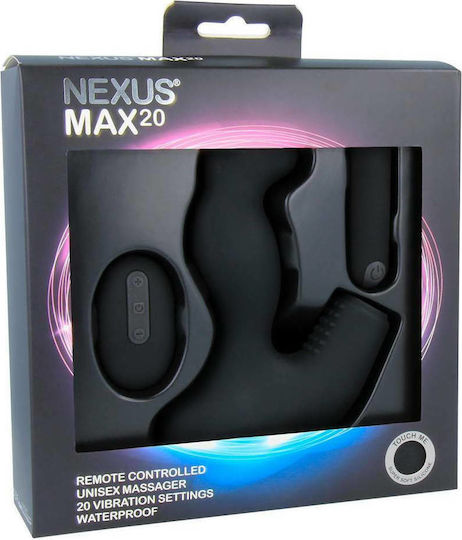 Nexus Max 20 Remote Controlled Unisex Massager Analvibrator mit kabelloser Funktion Schwarz