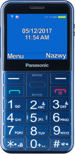 Panasonic KX-TU155 Dual SIM Mobile Phone with Large Buttons Blue