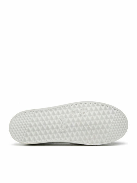 Damen Flatforms Sneakers Weiß