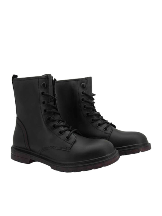 Spike Mid Leather Women's Ankle Boots Black