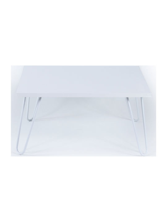 Square Coffee Table Sillia Wooden White L60xW60xH29cm.